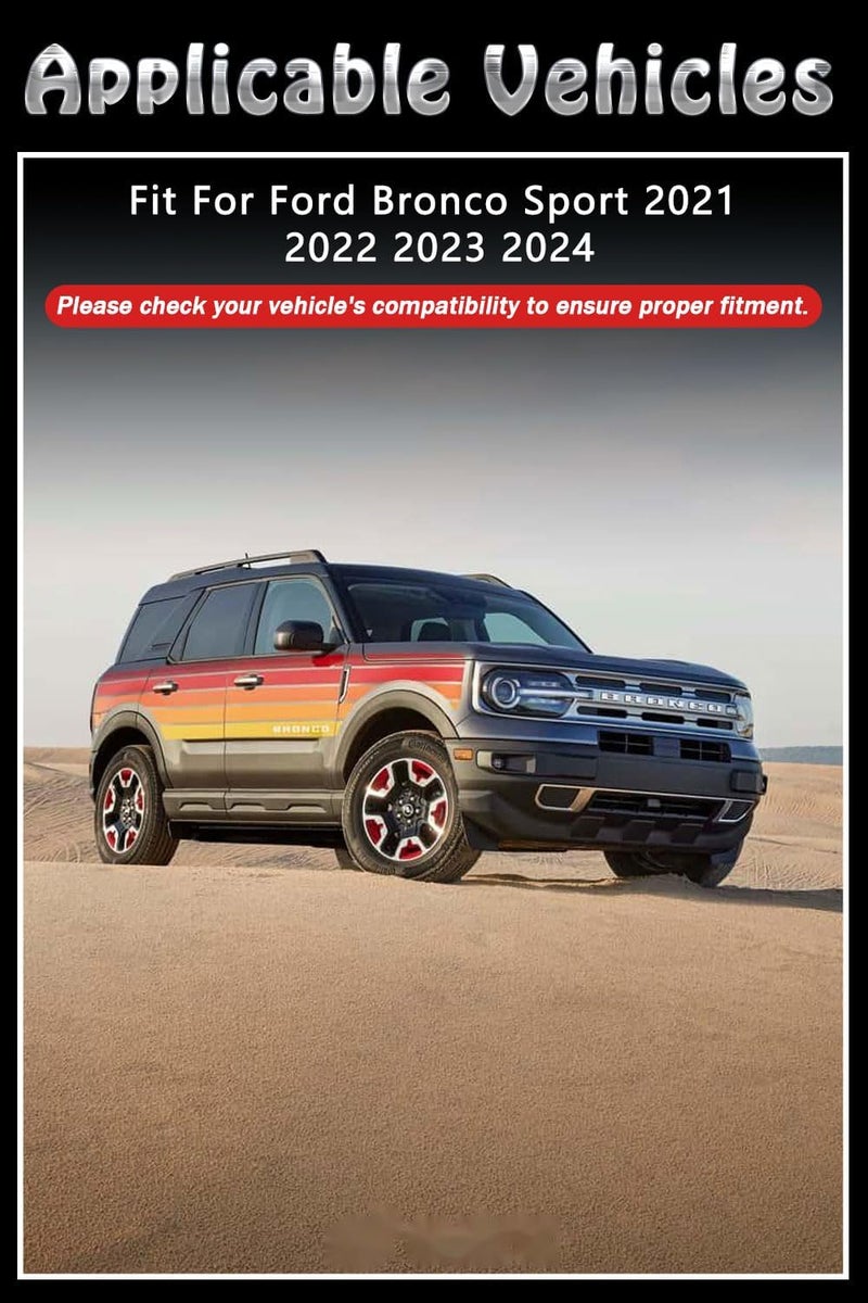 BriYorWay Vent Shades Rain Guards for Ford Bronco Sport 2021 2022 2023 2024 Accessories, for Ford Bronco Sport Window Deflectors Window Visors - Image 2